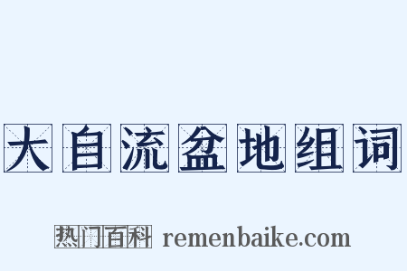 大自流盆地组词是什么意思的图片